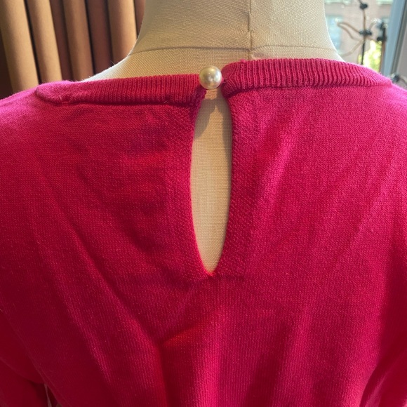 Fuchsia Short Sleeve Sweater - Picture 4 of 7